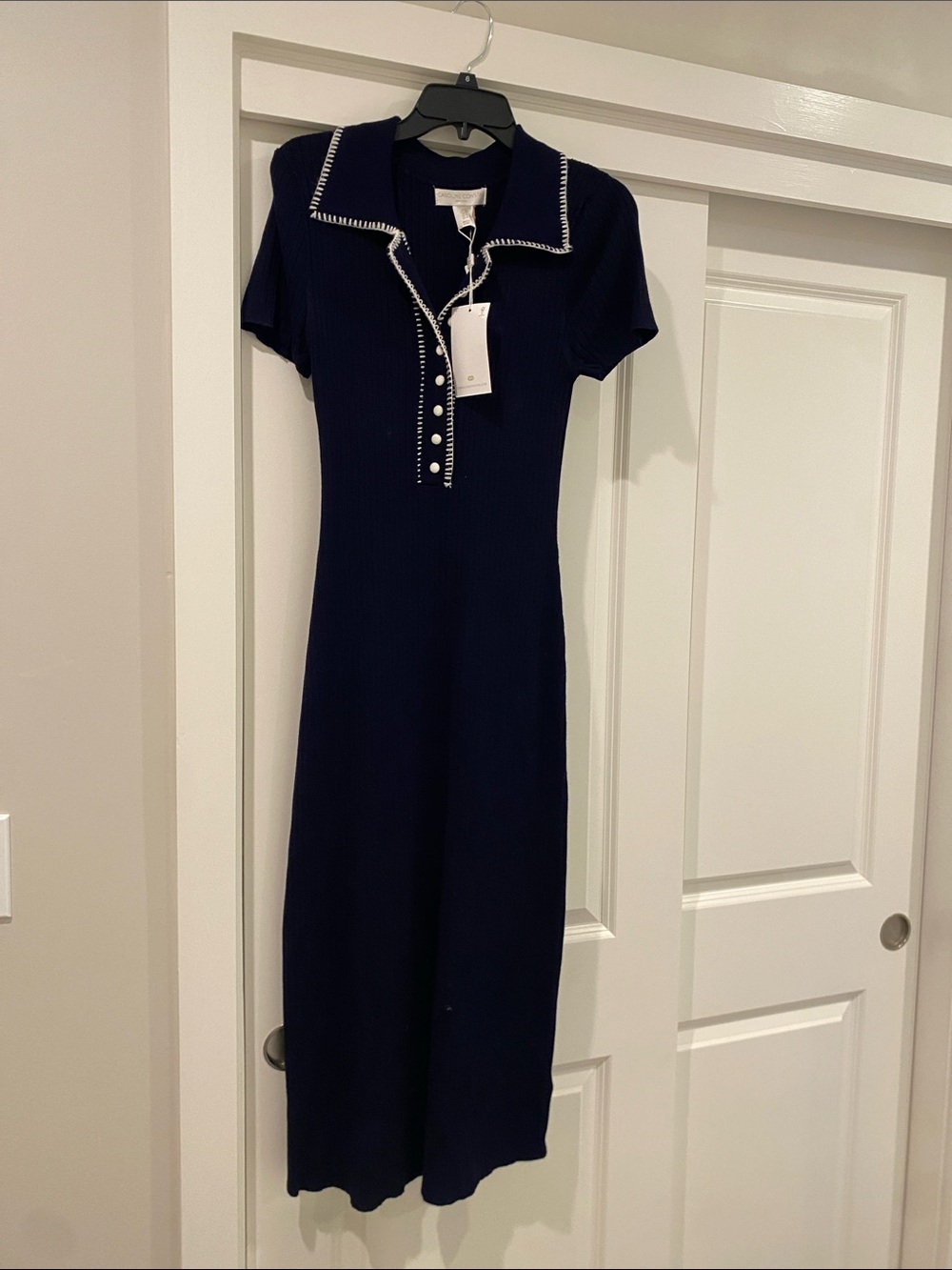Caroline Constas Navy Maxi Sweater dress M